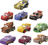 Mattel Disney Pixar Cars Mini Racers Derby Racers Series 10-Pack, Small metal movie vehicles for competition and story play, wide character variety, authentic details