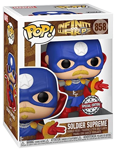 Funko POP! Marvel: Infinity Warps - Soldier Supreme - Glow in The Dark - Amazon Exclusive